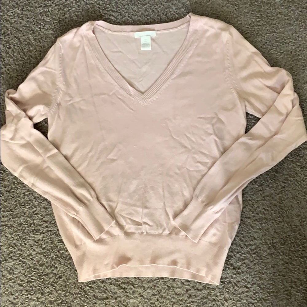 H&M Light pink v-neck sweater
